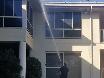 External house washing of a house.